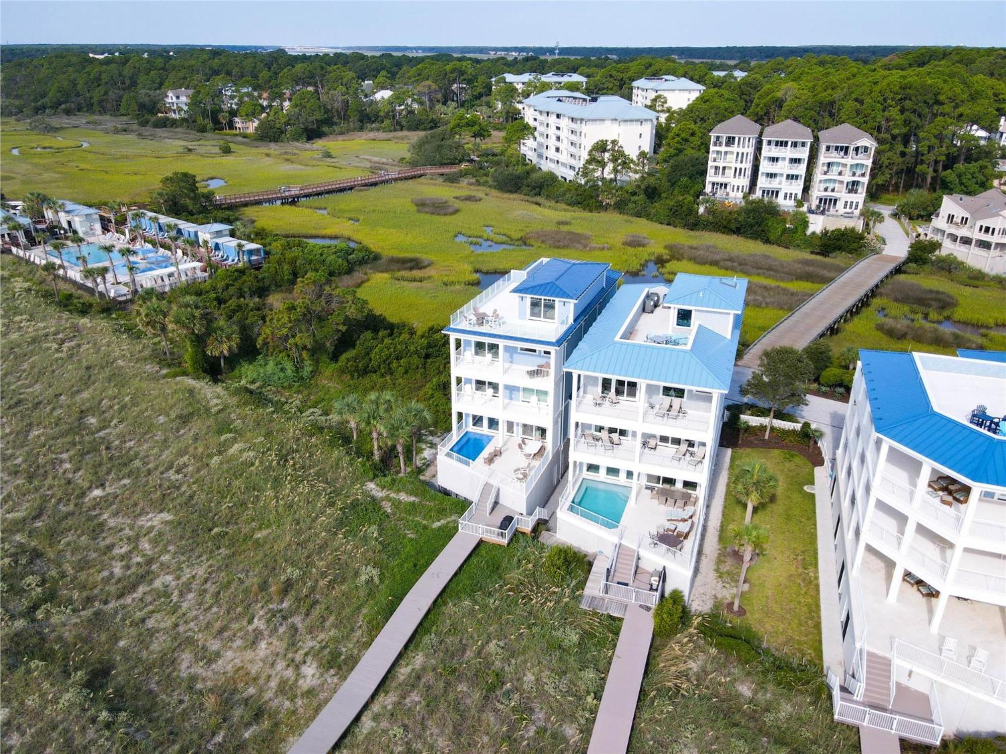 8 Terra Bella Trace- Oceanfront, 6 Primary Rooms, Pool, Roof Top, Free Activities Included Pulau Hilton Head Luaran gambar